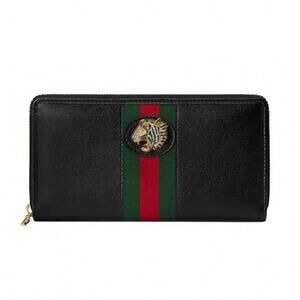 NEW GUCCI women's tiger wallet purse in black